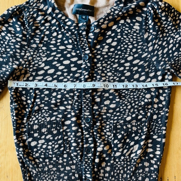 Corey Lynn Calter cotton cardigan black/tan - Picture 2 of 3